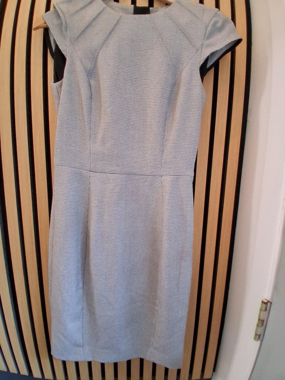 H&M Pale Blue Cap-Sleeve Sheath Dress